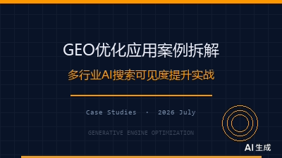 GEO优化应用案例深度拆解：多行业AI搜索可见度提升实战（2026年7月）